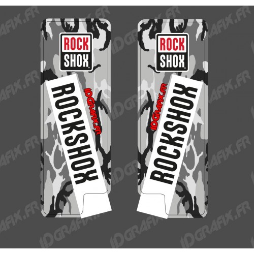 Stickers Protection Fourche RockShox Camo (Rouge) - Specialized Turbo Levo-idgrafix