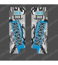 Stickers Protection Fork RockShox Camo (Blue) - Specialized Turbo Levo