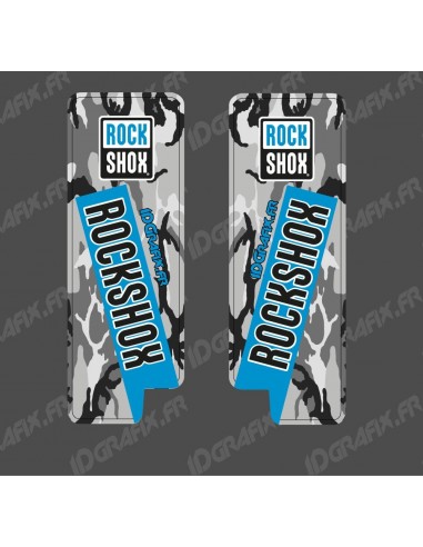 Adesivi Protezione Forcella RockShox Camo (Blu) - Specialized Turbo Levo