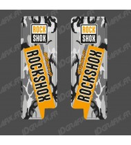 Adesivi Protezione Forcella RockShox Camo (Arancione) - Specialized Turbo Levo