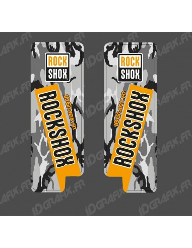 Stickers Protection Fork RockShox Camo (Orange) - Specialized Turbo Levo