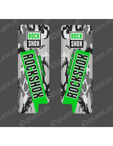 Stickers Protection Fourche RockShox Camo (Vert) - Specialized Turbo Levo