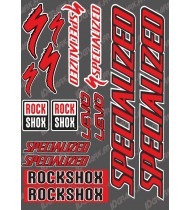 Planche Sticker 21x30cm (Rouge) - Specialized Turbo Levo