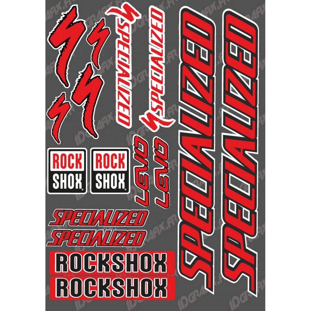 Board Sticker 21x30cm (Red) Specialized Turbo Levo