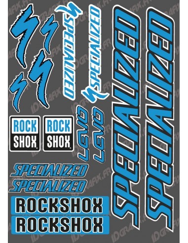 Brett Sticker 21x30cm (Blau) - Specialized Turbo-Levo