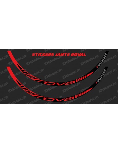 Lot 2 Stickers Rim Roval (Red)