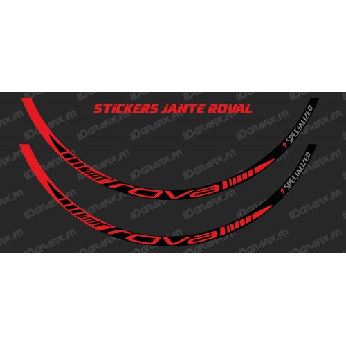 Lot 2 Stickers Rim Roval (Red)