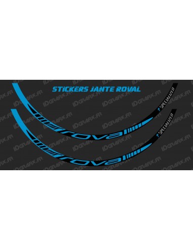 Lot 2 Stickers Jante Roval (Bleu)