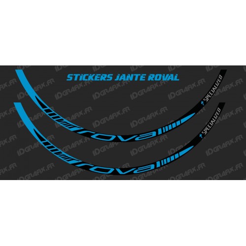 Lot 2 Stickers Rim Roval (Blue) - IDgrafix