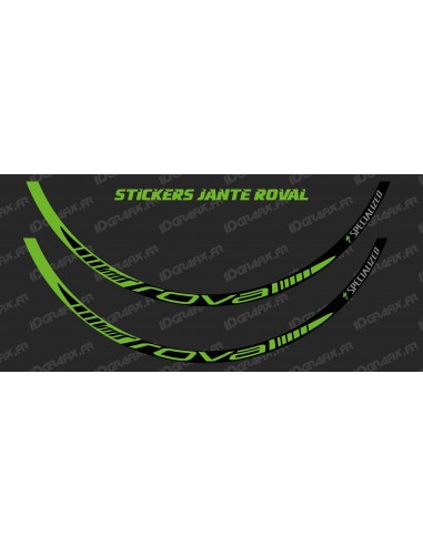 Lot 2 Stickers Rim Roval (Green)