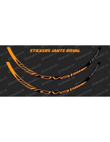 Lot 2 Stickers Rim Roval (Orange)