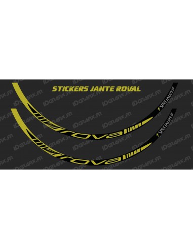 Lot 2 Stickers Rim Roval (Yellow)