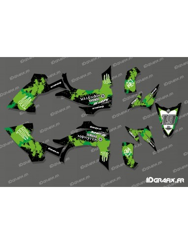 Kit deco 100% Personalitzat Monstre Ple (Verd) - IDgrafix - Yamaha YFZ 450 / YFZ 450R -idgrafix