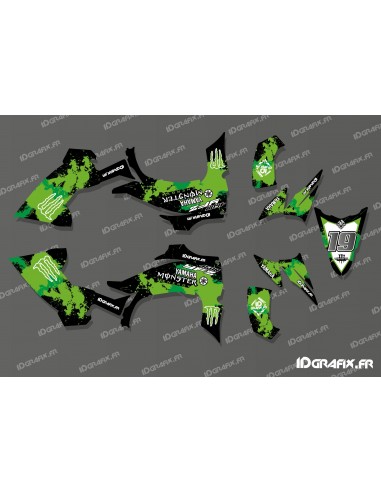 Kit deco 100% Personalizado Monstruo Completa (Verde) - IDgrafix - Yamaha YFZ 450 / YFZ 450R
