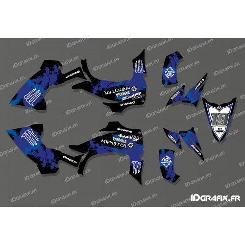 Kit deco 100% Custom Monster Full (Blue) - IDgrafix - Yamaha YFZ 450 / YFZ 450R - IDgrafix