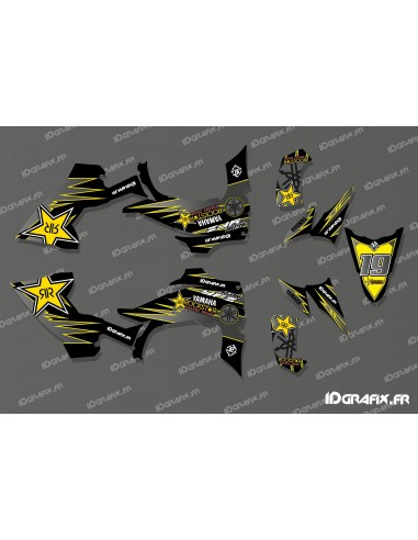 Kit déco 100% Perso Star Full (Jaune) - IDgrafix - Yamaha YFZ 450 / YFZ 450R