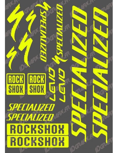 Board Sticker 21x30cm (Fluo Yellow) - Specialized Turbo Levo