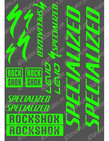 Planche Sticker 21x30cm (Vert Fluo) - Specialized Turbo Levo