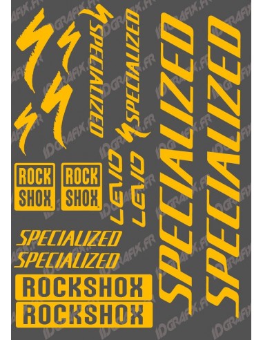 Planche Sticker 21x30cm (Orange Fluo) - Specialized Turbo Levo