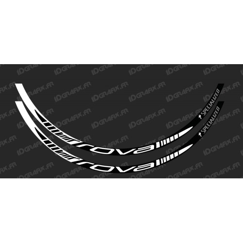 Lot 2 Stickers Rim Roval (White) - IDgrafix