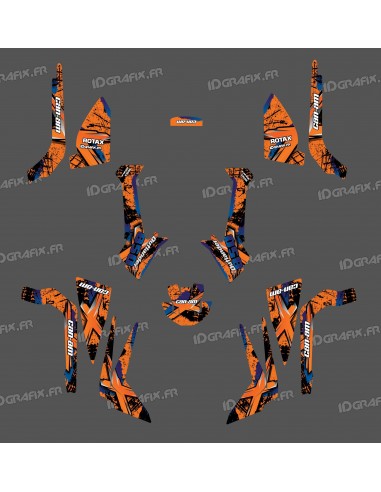 Kit décoration Brush Series (Orange) Medium - IDgrafix - Can Am Outlander (G2)