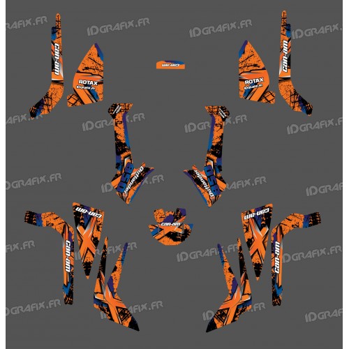 Kit décoration Brush Series (Orange) Medium - IDgrafix - Can Am Outlander (G2)-idgrafix