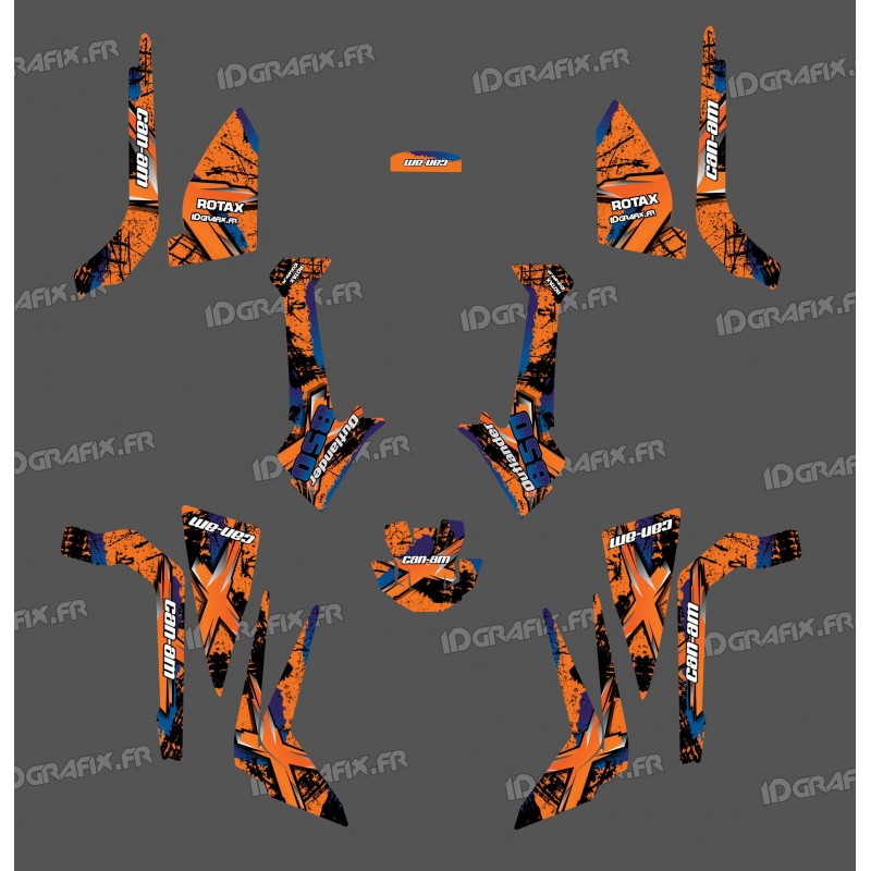 Kit decoration Brush Series (Orange), Medium - IDgrafix - Can Am Outlander (G2) - IDgrafix