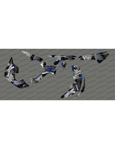 Kit décoration Brush Series Full (Gris/Bleu)- IDgrafix - Can Am Renegade