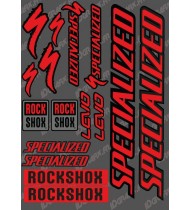 Board Sticker 21x30cm (Red/Black) - Specialized Turbo Levo