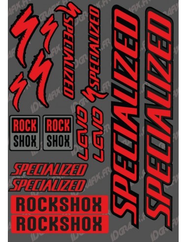 Board Sticker 21x30cm (Red/Black) - Specialized Turbo Levo