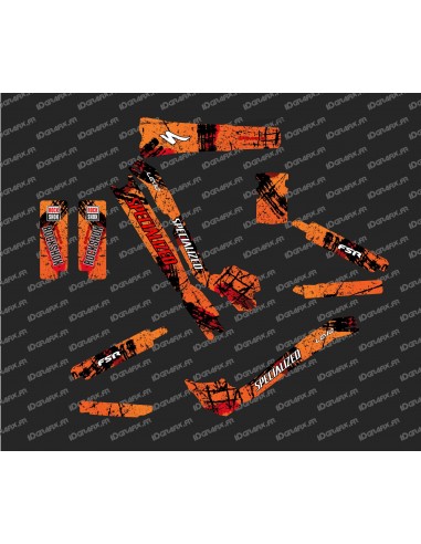 Kit déco Brush Edition Full (Orange) - Specialized Turbo Levo-idgrafix