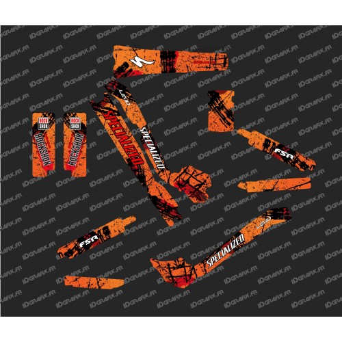 Kit deco Brush Edition Full (Orange) - Specialized Turbo Levo-idgrafix