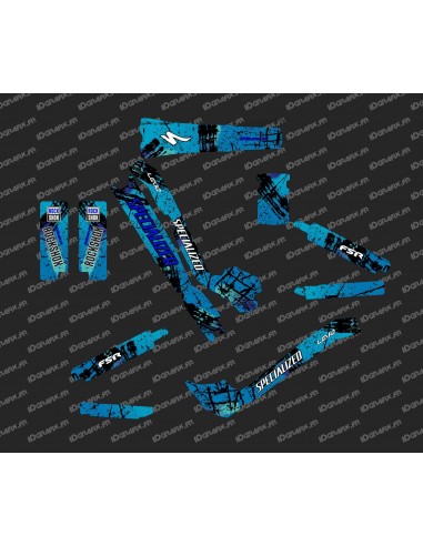 Kit déco Brush Edition Full (Bleu) - Specialized Turbo Levo-idgrafix