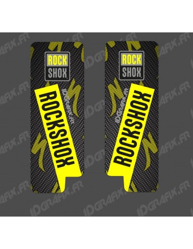 Stickers Protection Fork RockShox Carbon (Yellow) - Specialized Turbo Levo