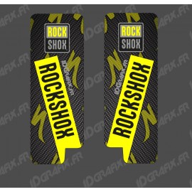 Stickers Protection Fork RockShox Carbon (Yellow) - Specialized Turbo Levo - IDgrafix