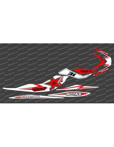 Kit decoration Rock White/Red for Seadoo RXP-X 260 / 300