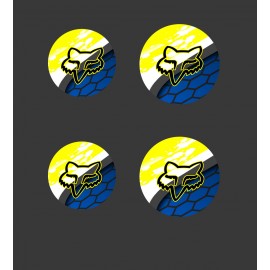 Satz von 4 sticker-stopfen räder Fox (16cm / 19cm durchmesser)