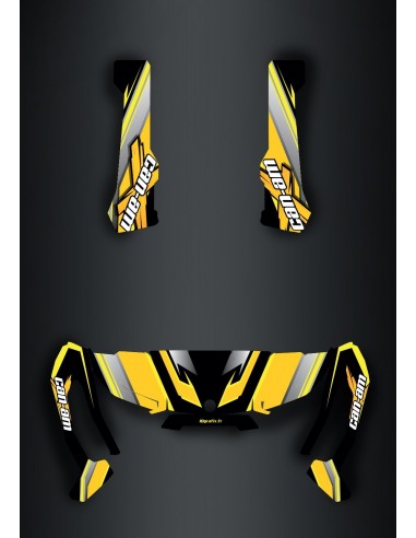 Kit décoration X team Edition Jaune - IDgrafix - Can Am Traxter