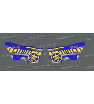 Kit de Decoración de puerta Vintage (Azul / Amarillo) - Yamaha YXZ 1000