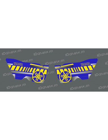 Kit de Decoración de puerta Vintage (Azul / Amarillo) - Yamaha YXZ 1000