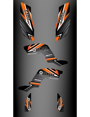 Kit décoration Factory Edition Orange - IDgrafix - Yamaha 700 Raptor