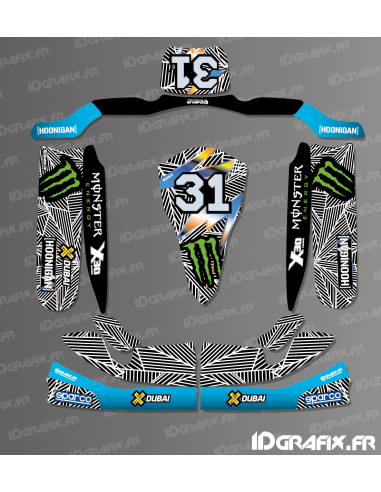 Kit deco 100% Personalizado Bloque de 2017 de la serie para el Karting de TONY