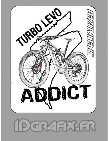 Sticker 7,5x6cm - Turbo Levo Addict