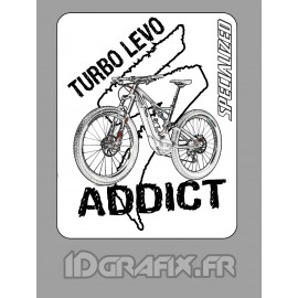 Sticker 7,5x6cm - Turbo Levo Addict - IDgrafix