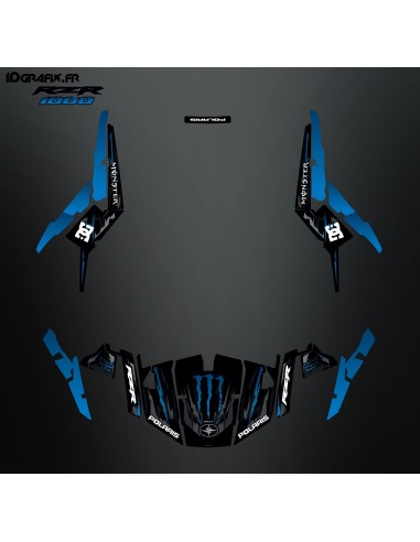 Kit dekor 100% - Def-Monster-Blau - IDgrafix - Polaris RZR 1000 S/XP