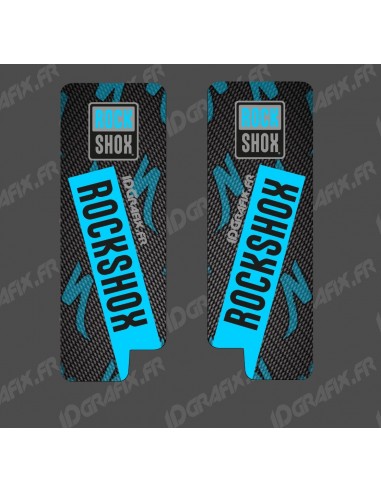 Stickers Protection Fork RockShox Carbon (Blue) - Specialized Turbo Levo