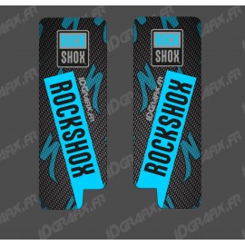 Stickers Protection Fork RockShox Carbon (Blue) - Specialized Turbo Levo - IDgrafix