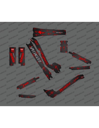 Kit deco Carboni Edició Completa (Vermell) - Especialitzada Turbo Levo -idgrafix