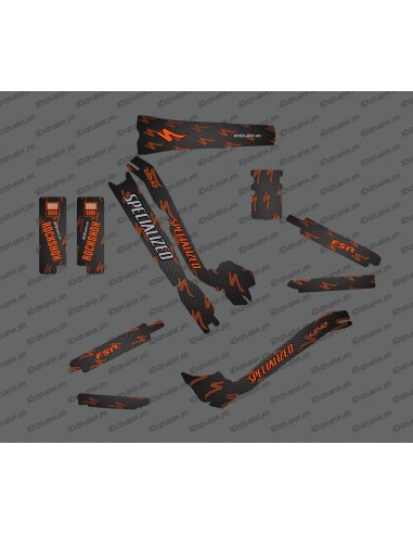 Kit deco di Carbonio, Edizione Completa (Arancione) - Specialized Turbo Levo