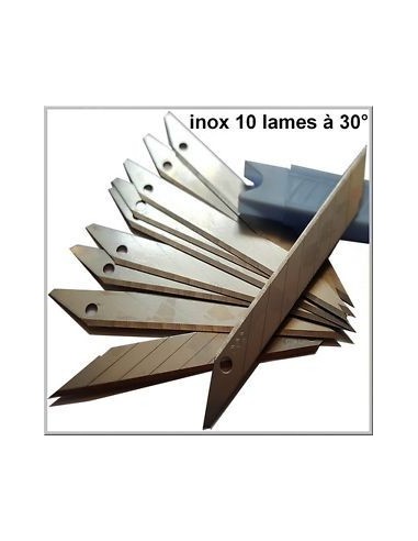 Box 10 Blades bevel to 30° special covering/kit deco
